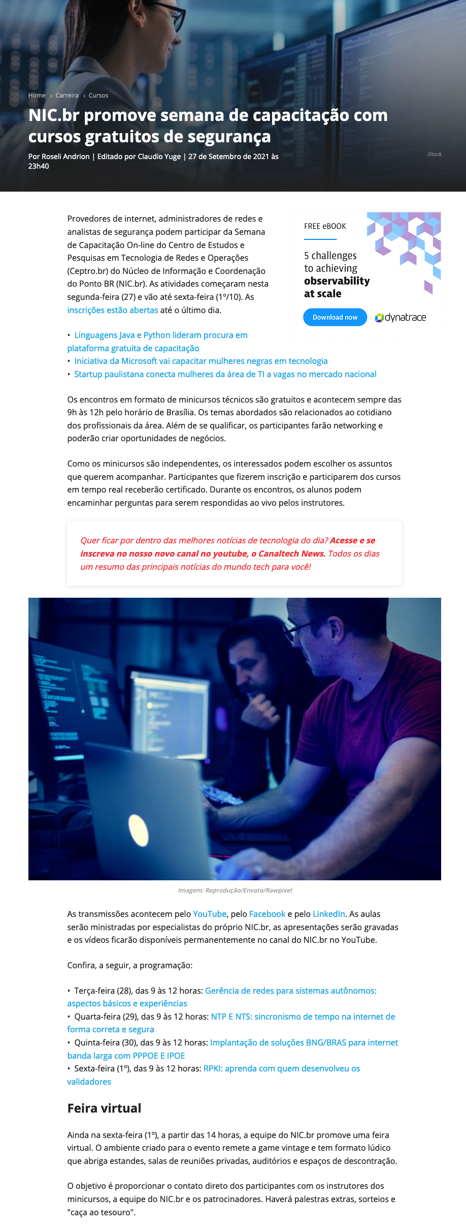 NIC.br promove semana de capacitação com cursos gratuitos de segurança